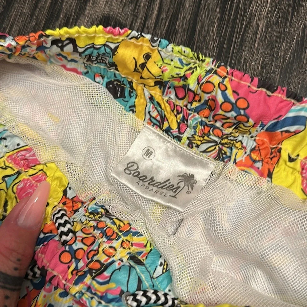 Men’s Boardies Skull Grillz Swim Trunks, Size Medium